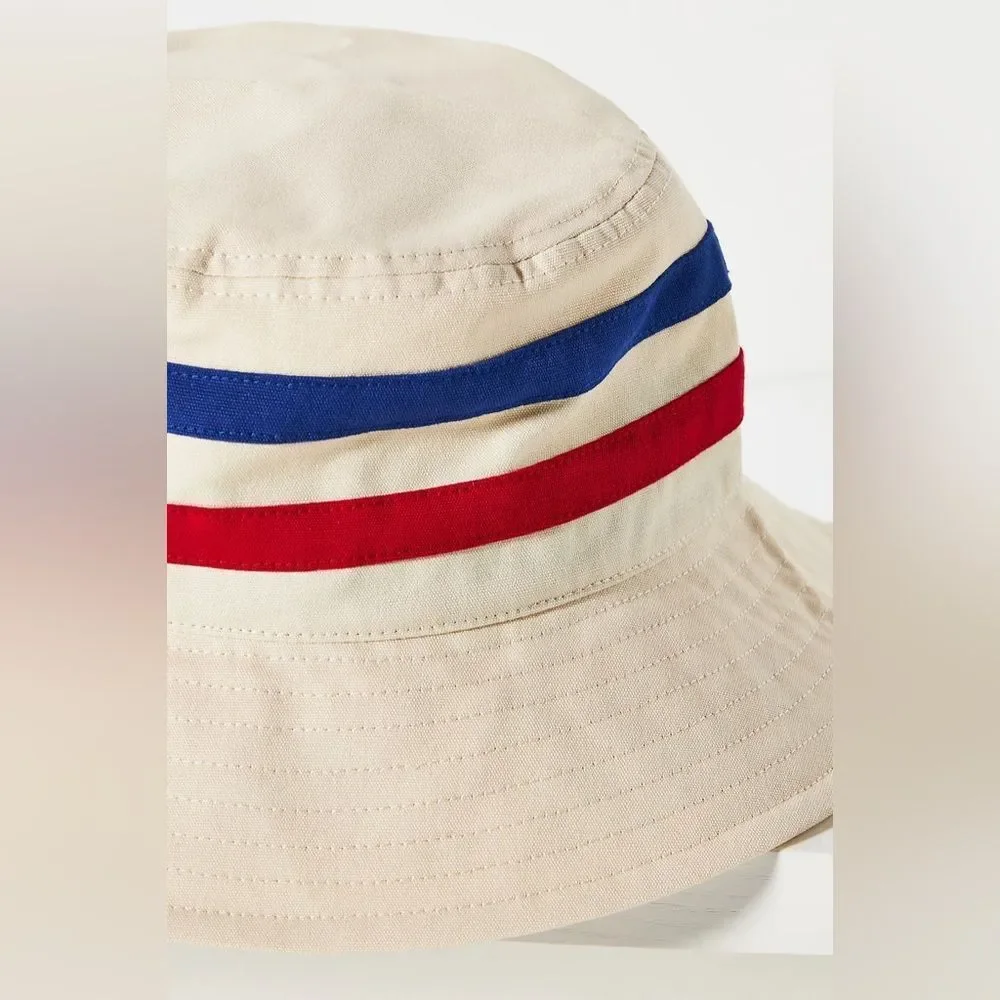 New Anthropologie Stripe Bucket Hat One Size